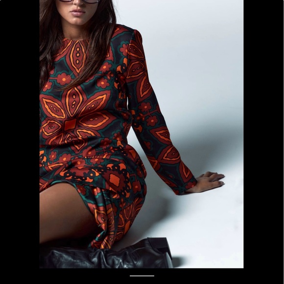 Zara printed midi dress - Picture 4 of 15